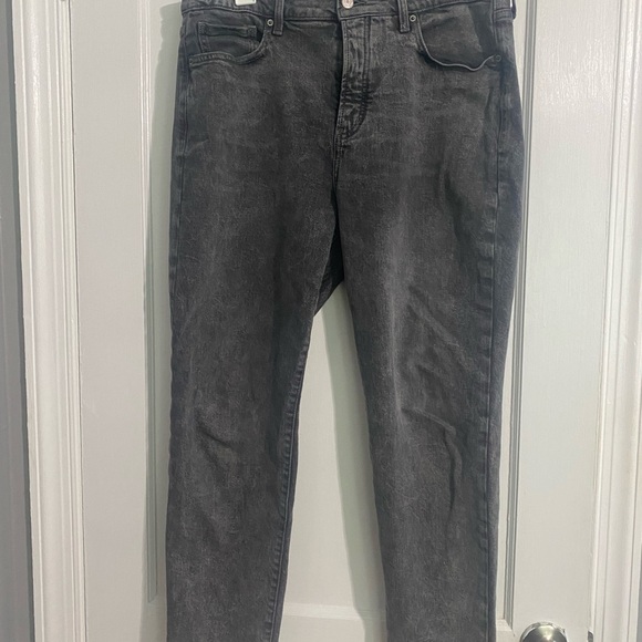 Old Navy High Rise straight leg acid wash black jeans size 14 - Picture 3 of 7